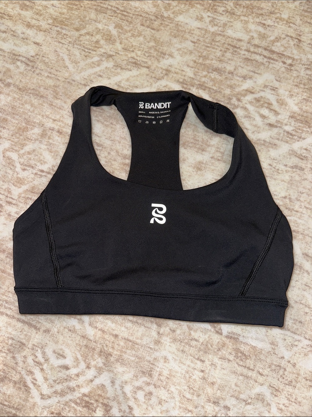 STAMINA™™ SCOOP NECK RUN BRA - BLACK - Small - Picture 4 of 5